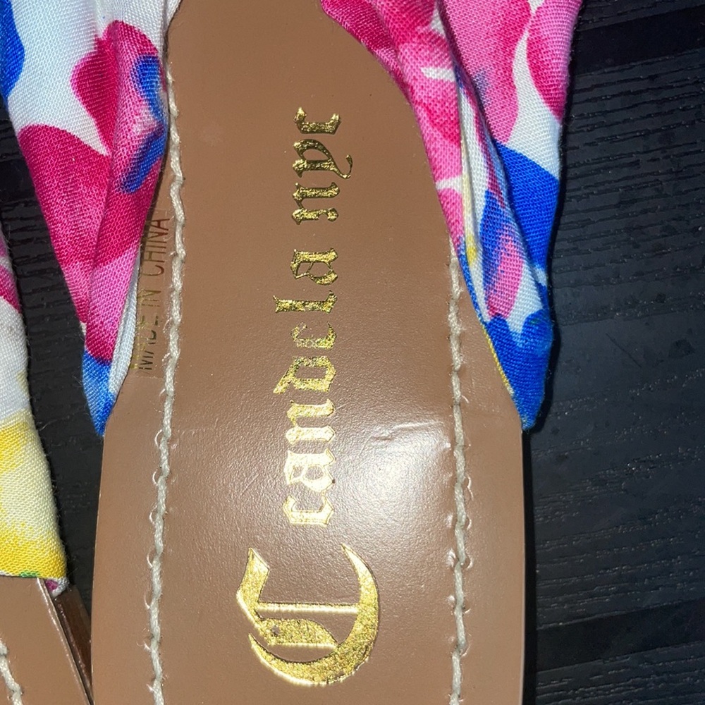 NWT Boho Candela Thong flat MULTICOLOR FLORAL hippie TROPICAL flower SANDAL 7 - Picture 10 of 11